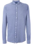 Barba Melange Contrast Button Shirt