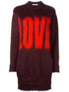 Givenchy Love Printed Jumper, Women's, Size: Small, Brown, Polyamide/mohair/wool