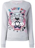 Kenzo Tiger Print Sweatshirt, Women's, Size: Medium, Grey, Cotton