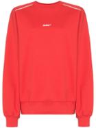 Ader Error Oversized Contrast-piping Cotton-blend Sweatshirt - Red