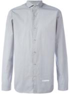 Dnl Micro Stripe Shirt, Men's, Size: 41, Grey, Cotton/nylon