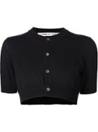 Comme Des Garçons Cropped Cardigan, Women's, Size: S, Black, Cotton/nylon