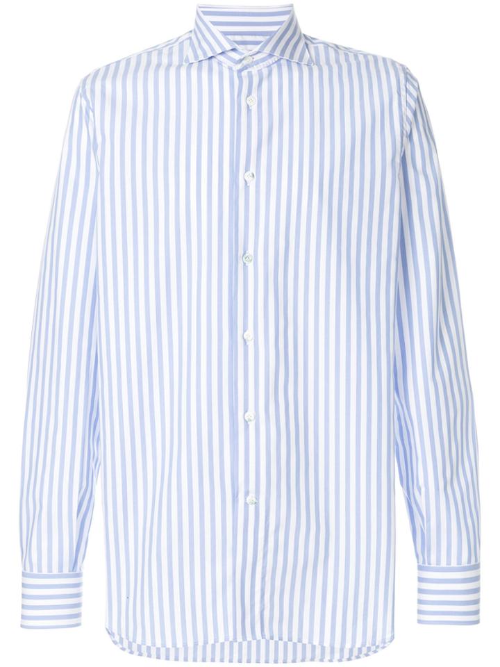 Gabriele Pasini Striped Long-sleeve Shirt - Blue