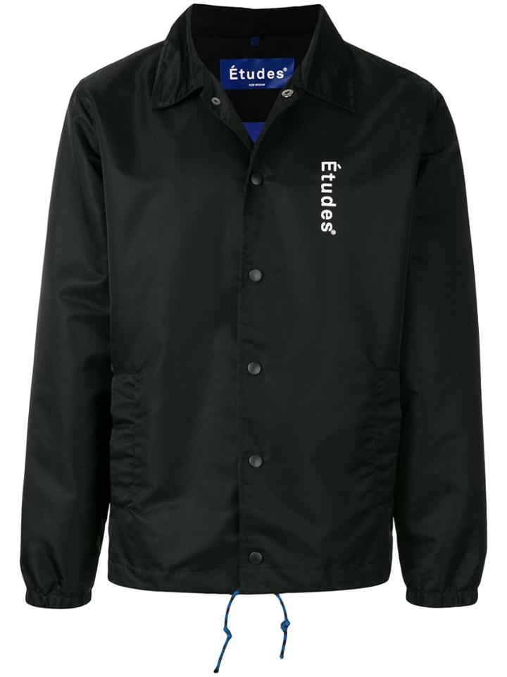 Études Logo Print Shirt Jacket - Black