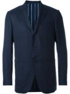 Ermenegildo Zegna Classic Blazer, Men's, Size: 48, Blue, Cotton/cupro/wool