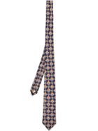 Burberry Modern Cut Check And Equestrian Knight Tie - Blue