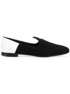 Giuseppe Zanotti Design Leather Trim Loafers - Black
