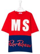 Msgm Kids Teen Colour-block T-shirt - Red