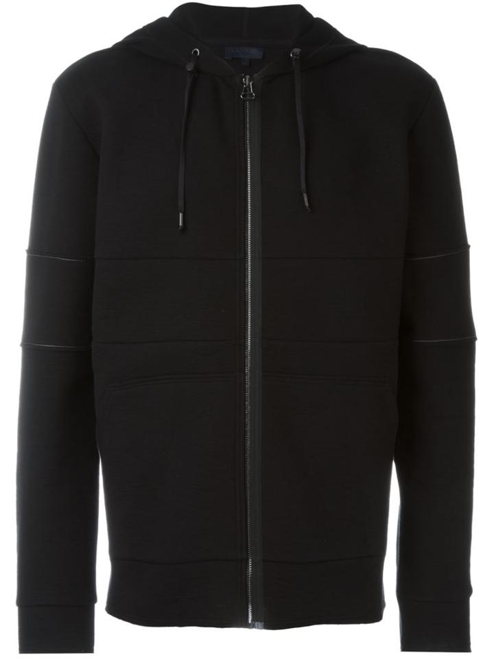 Lanvin Zipped Up Hoodie, Men's, Size: Xs, Black, Cotton/polyamide