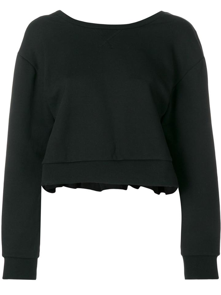 3.1 Phillip Lim Tie-back Ruffle Sweatshirt - Black