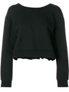 3.1 Phillip Lim Tie-back Ruffle Sweatshirt - Black
