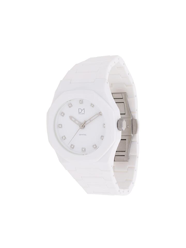 D1 Milano A-cr02 Crystal Watch - White