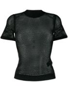 Ermanno Scervino Sheer Mesh T-shirt - Black