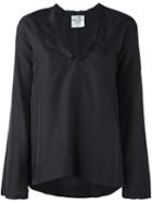 Forte Forte V-neck Blouse, Women's, Size: I, Black, Silk