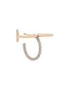 Charlotte Chesnais 18kt Yellow And White Gold Clover Diamond Earring