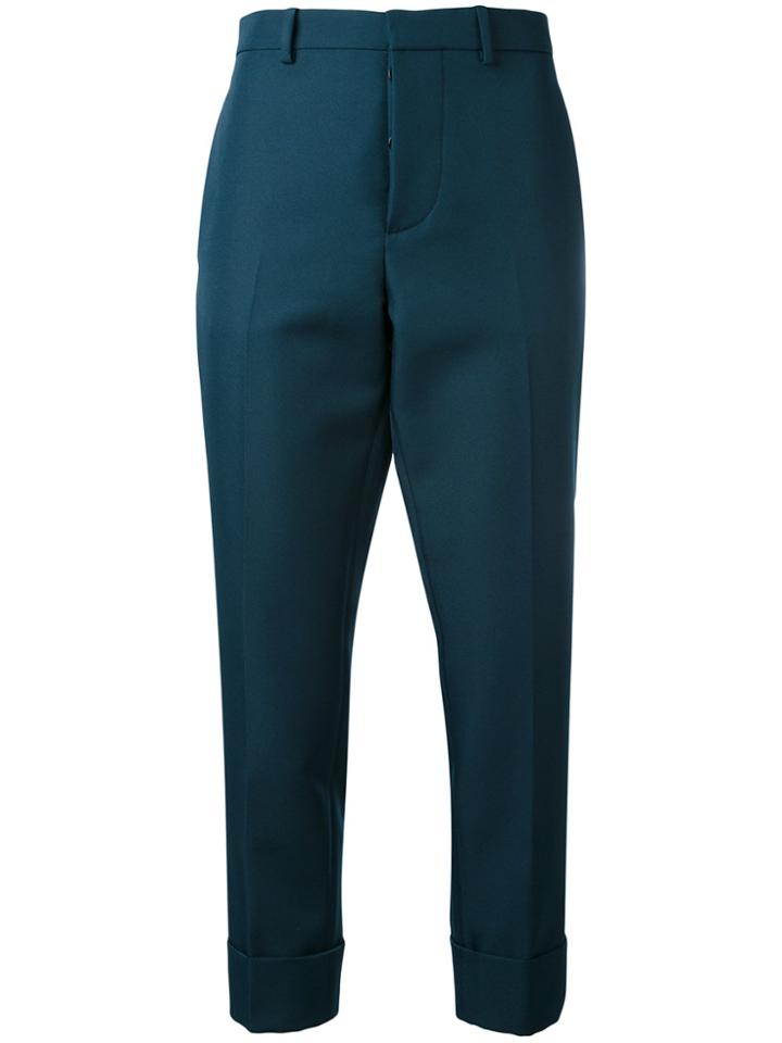 Marni High Waisted Cropped Trousers - Green