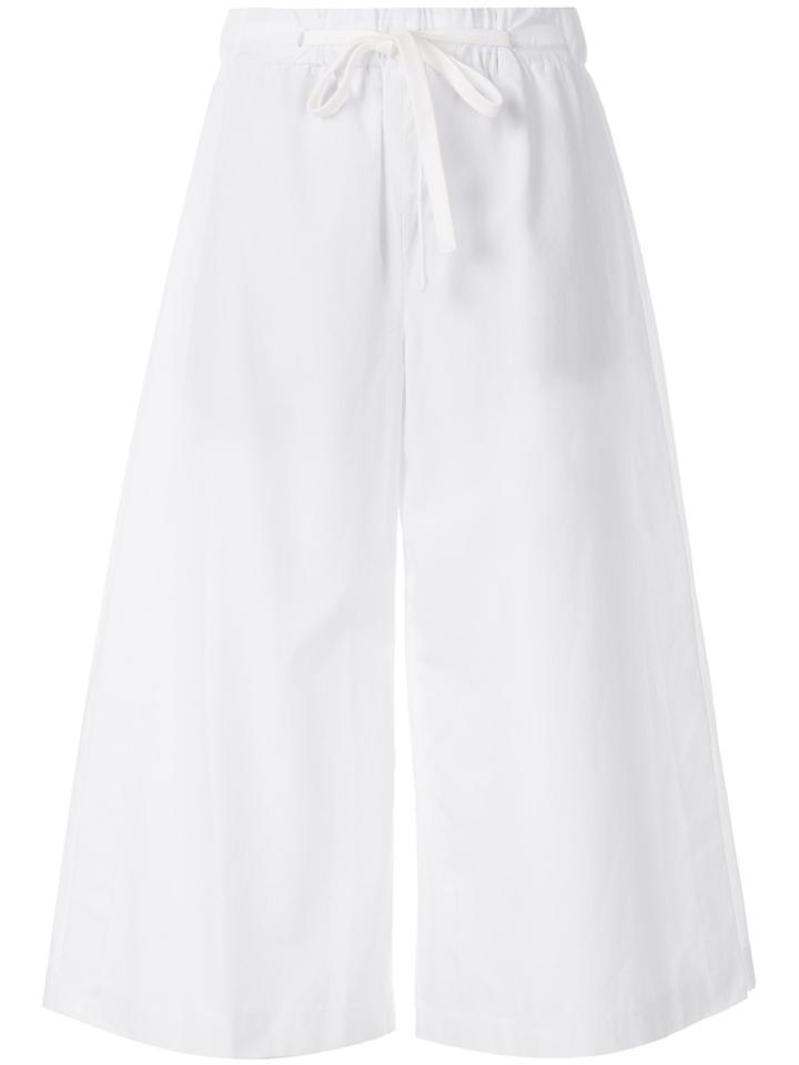 Vince Cropped Wide Leg Trousers - White