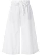 Vince Cropped Wide Leg Trousers - White