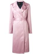 Theory Belted Duster Coat - Pink