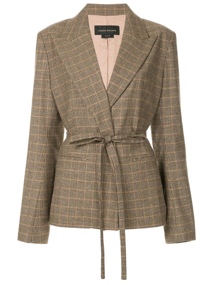 Karen Walker Vera Tie Blazer - Brown