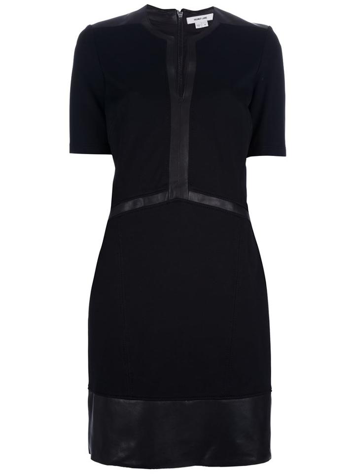 Helmut Lang Two-tone Shift Dress, Women's, Size: 2, Black, Nylon/polyester/spandex/elastane/viscose