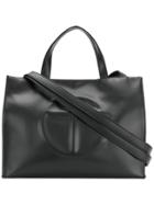 Telfar Square Design Shoulder Bag - Black