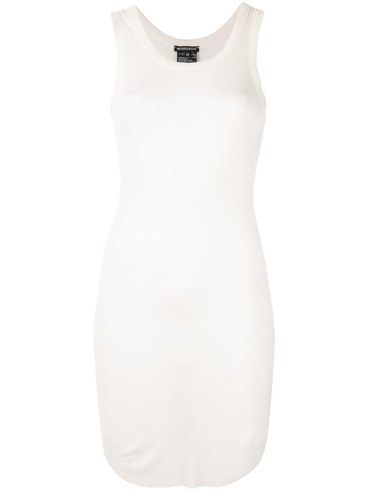 Ann Demeulemeester Long Line Vest Top - White