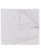 Silver Dot Scarf - Women - Cotton/modal/cashmere - One Size, Grey, Cotton/modal/cashmere, Fabiana Filippi