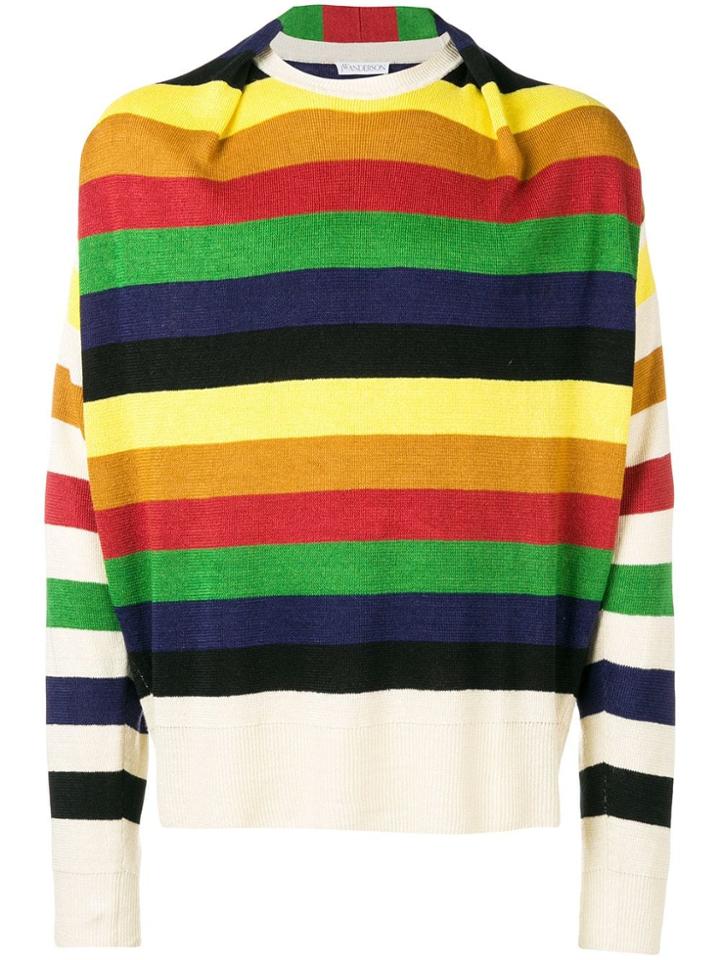 Jw Anderson Striped Knit Jumper - Neutrals