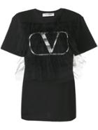 Valentino Embellished Go Logo T-shirt - Black