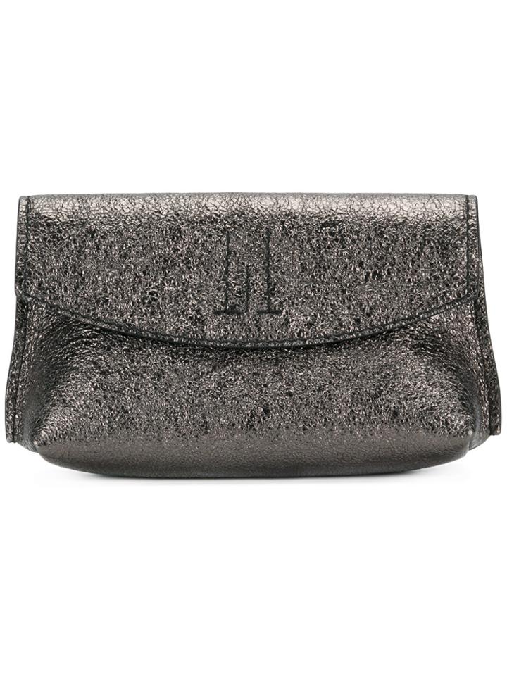 Golden Goose Deluxe Brand Flap Pochette Clutch - Metallic