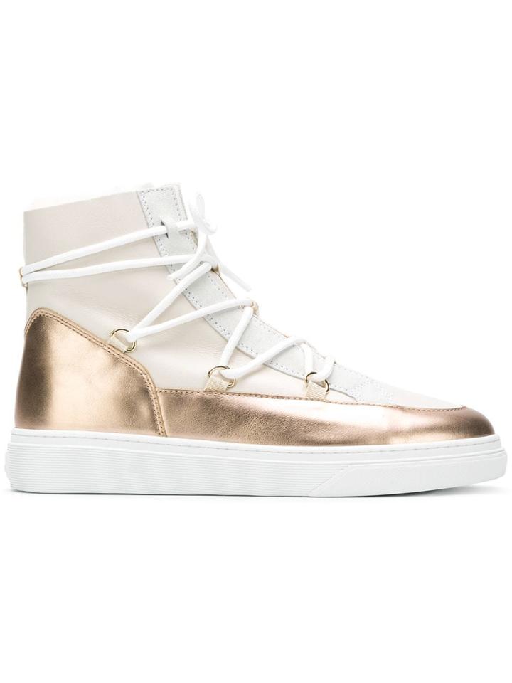 Hogan Lace-up Ankle Boots - Neutrals