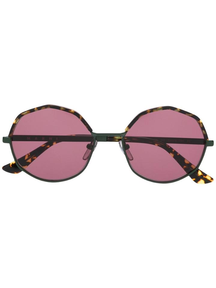 Marni Eyewear Round Framed Sunglasses - Green
