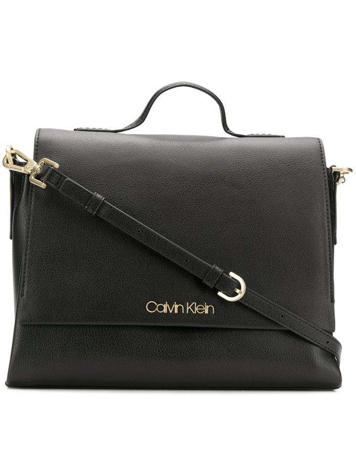 Calvin Klein 205w39nyc Foldover Top Tote - Black