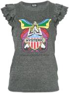 Hysteric Glamour Frill Sleeve Butterfly T-shirt - Grey