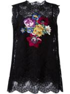 Dolce & Gabbana Floral Embroidery Lace Top