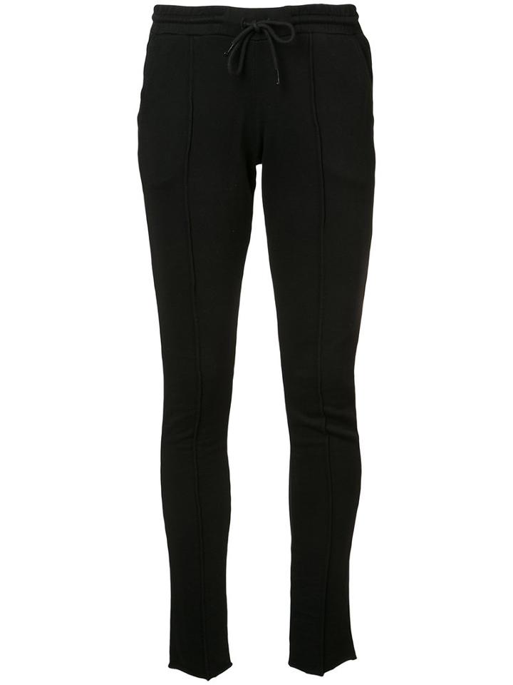 Cotton Citizen - Slim-fit Track Pants - Women - Cotton - Xs, Black, Cotton
