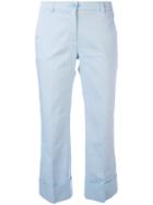 L'autre Chose - Cropped Pants - Women - Cotton/spandex/elastane/cupro - 46, Blue, Cotton/spandex/elastane/cupro