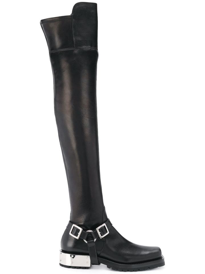 Ermanno Scervino Buckled High Boots - Black