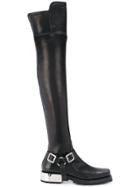 Ermanno Scervino Buckled High Boots - Black