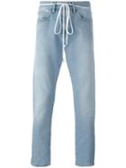'diagonal Spray' Slim-fit Jeans, Men's, Size: 33, Blue, Cotton/polyester, Off-white