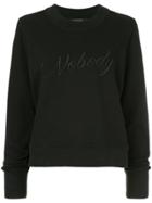 Nobody Denim Embroidered Favourite Sweat King - Black