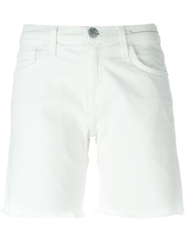 Current/elliott Denim Shorts, Women's, Size: 25, White, Cotton/spandex/elastane