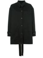 Mm6 Maison Margiela Loose-fit Coat, Women's, Size: 38, Black, Cotton