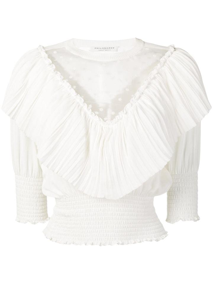 Philosophy Di Lorenzo Serafini Ruffled Top - White