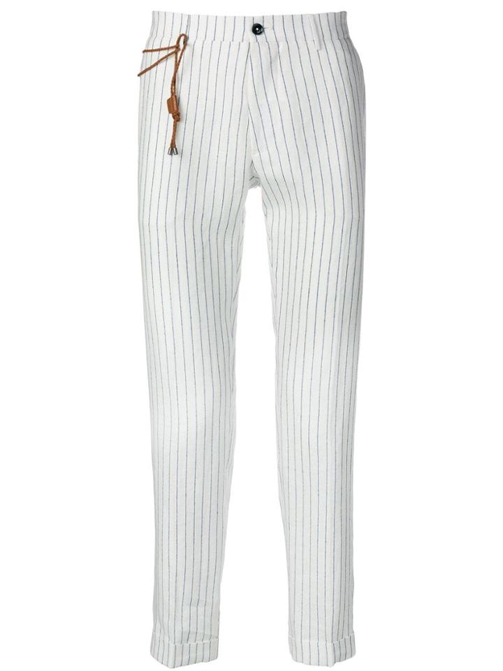 Berwich Striped Trousers - White