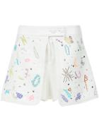 Andrea Bogosian Layered Appliqué Shorts - White