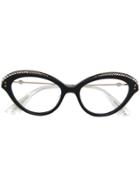 Gucci Eyewear Cat Eye Glasses - Black
