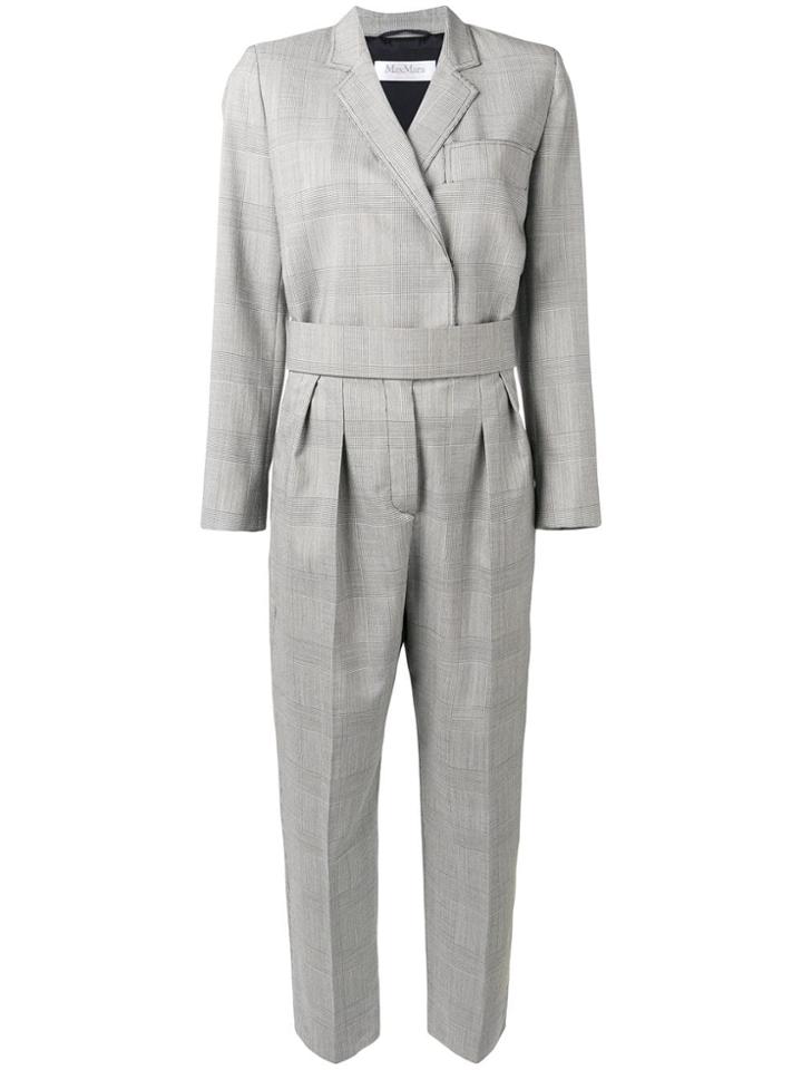 Max Mara Glen Check Jumpsuit - Black