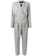 Max Mara Glen Check Jumpsuit - Black